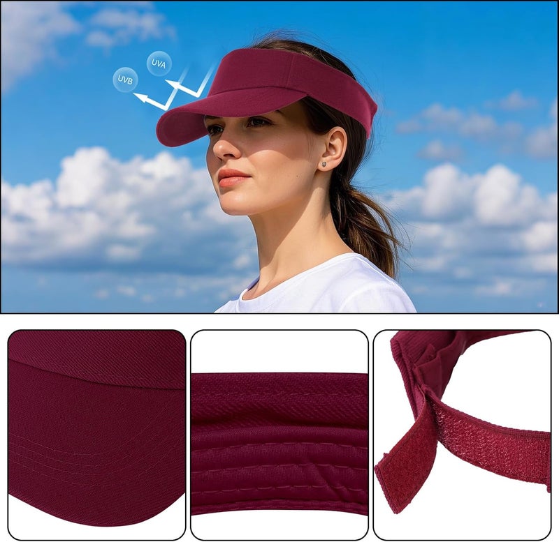 Rbenxia 1PC Adjustable Sport Visors Sun Visor Hats Cap Visors for Women and Men - Image 4